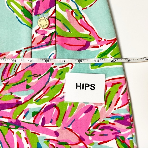 Lilly Pulitzer Charlene Dress Large In the Vias pink green tropical floral shift - Picture 12 of 16